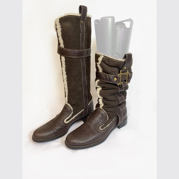 DOLCE & CABBANA belted high winter boots - Picture 5 of 11